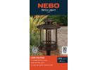 Nebo LED Round Crackle Glass Landscape Path &amp; Stake Light Oil-Rubbed Bronze