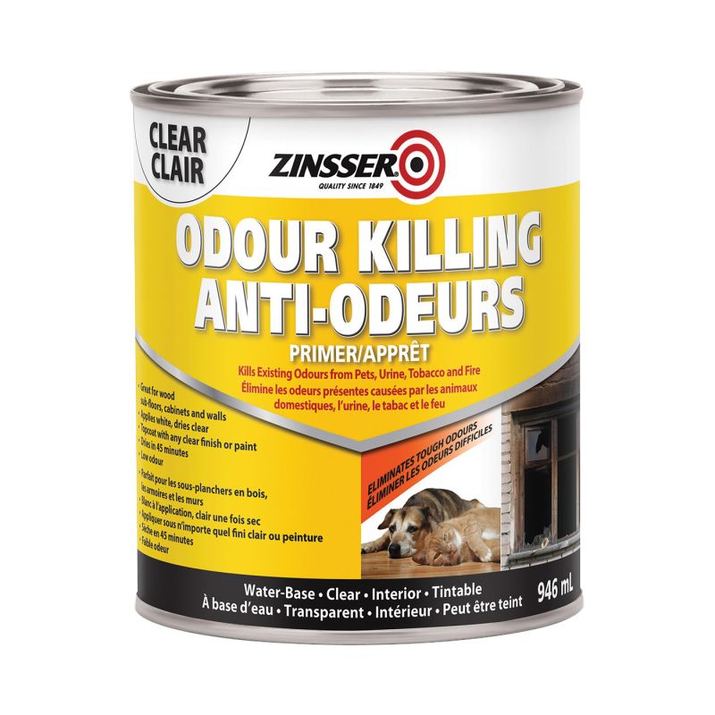 Rust-Oleum 316873 Interior Odor Killing Primer, Clear, White, 946 mL White