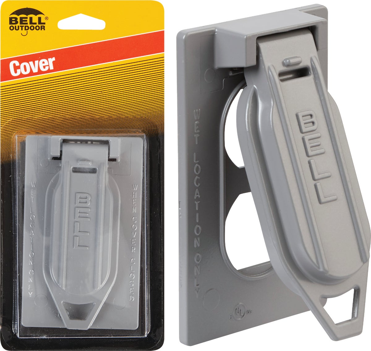 Details about   Hubbell Bell Outdoor Two Gang Device Cover Outlet Plate 