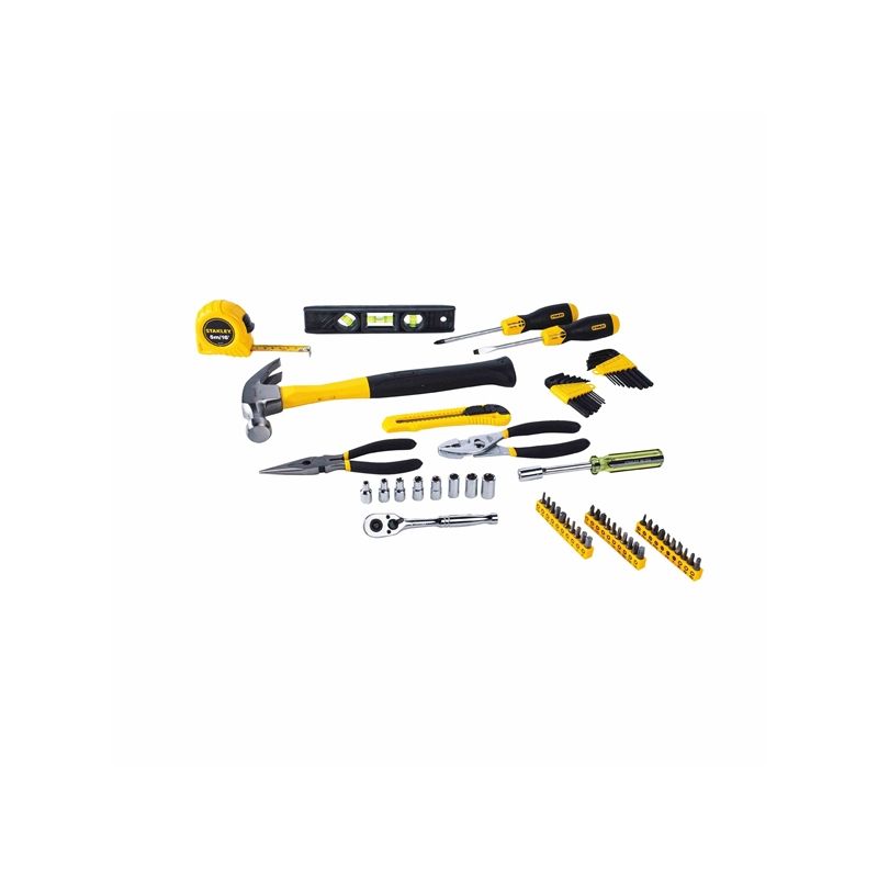 Stanley 94-248 Homeowner&#039;s Tool Kit, 65-Piece, Steel, Nickel Chrome