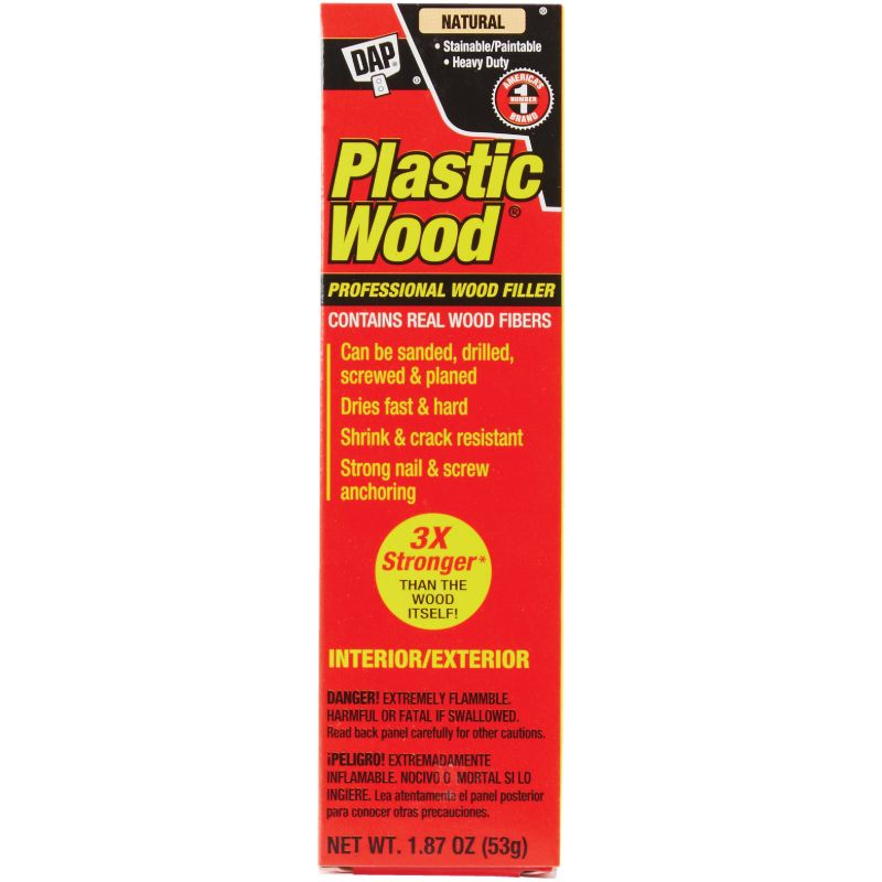 Dap Plastic Wood Professional Wood Filler Natural, 1.8 Oz.