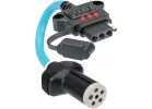 Reese Towpower Professional 6-Pin Round to 4-Flat Flex Plug-In Adapter with LED Tester