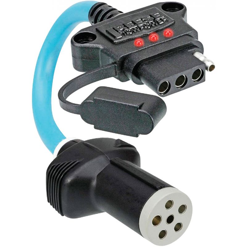 kaste støv i øjnene Erobrer Hr Buy Reese Towpower Professional 6-Pin Round to 4-Flat Flex Plug-In Adapter  with LED Tester