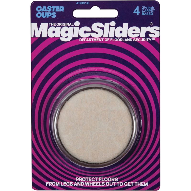 Magic Sliders Carpet Base Furniture Glide 2-1/2 In., Black