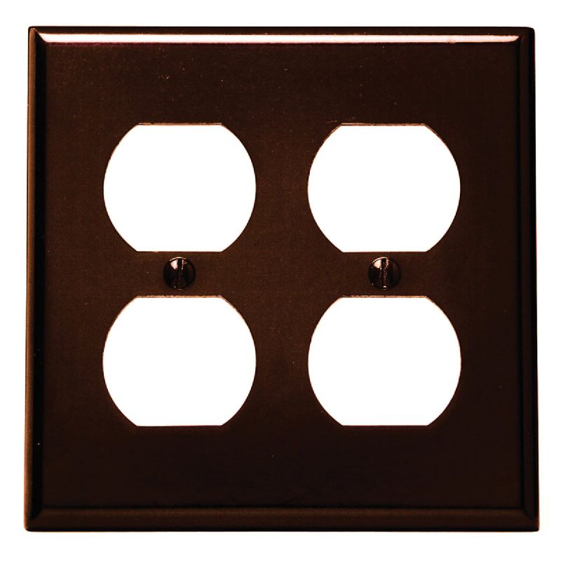 Leviton Plastic Outlet Wall Plate Brown