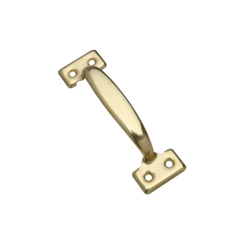 National Hardware N116-889 Door Pull, 1-1/2 in W, 1-3/8 in D, 5-3/4 in H, Steel, Brass