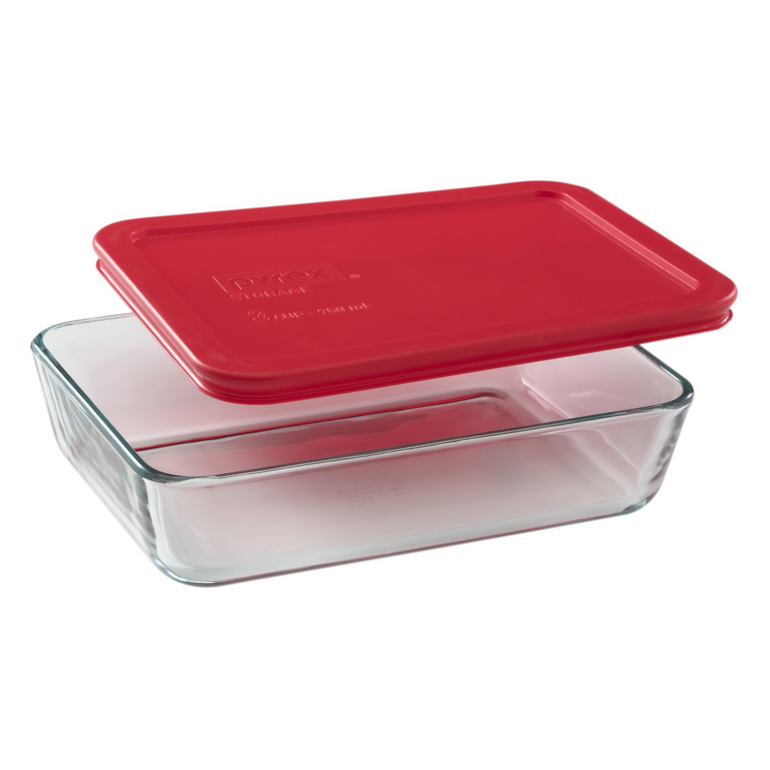 Pyrex 1075428 Food Storage Container with Lid, 4 cup Capacity