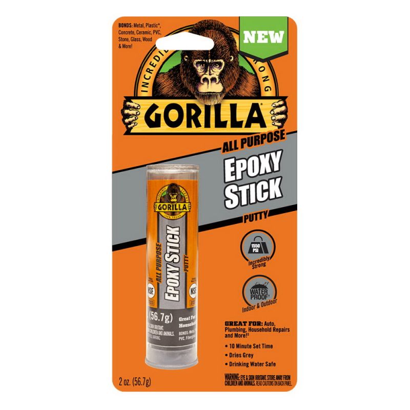 Gorilla 4242502 Epoxy Stick, Gray, 2 oz Gray