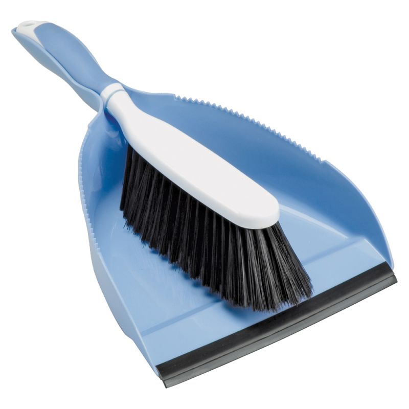 Simple Spaces YB88213L Hand Broom, 2-1/2 x 7-1/4 in Sweep Face, 2-5/8 in L Trim, Polyethylene-Terephthalate Bristle Blue/White