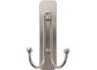 Command Double Adhesive Hook Brushed Nickel