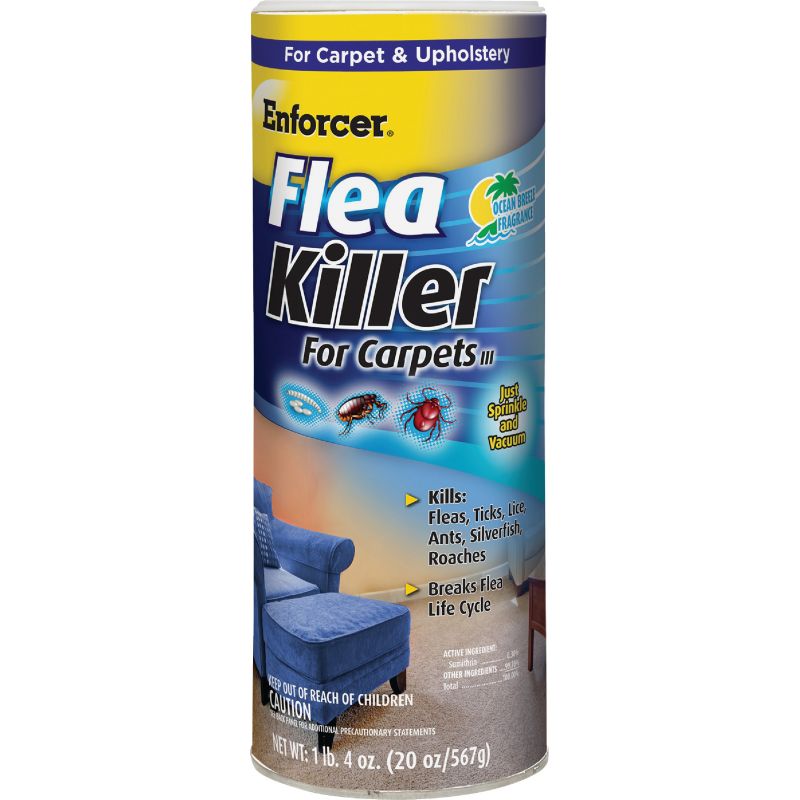 Enforcer Tick &amp; Flea Killer For Carpets 20 Oz., Shaker
