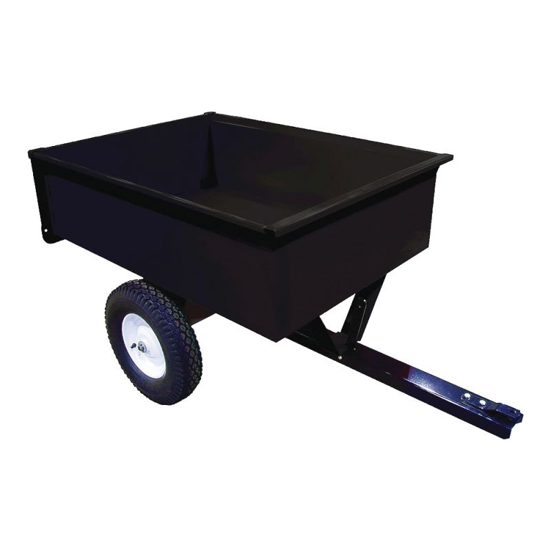 Ag South SC10-MC Trailer/Dump Cart, Steel Deck, 16 in Wheel, Black Black