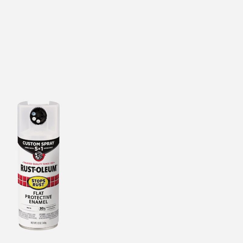 Rust-Oleum Stops Rust Custom Spray 5-In-1 Spray Paint White, 12 Oz.