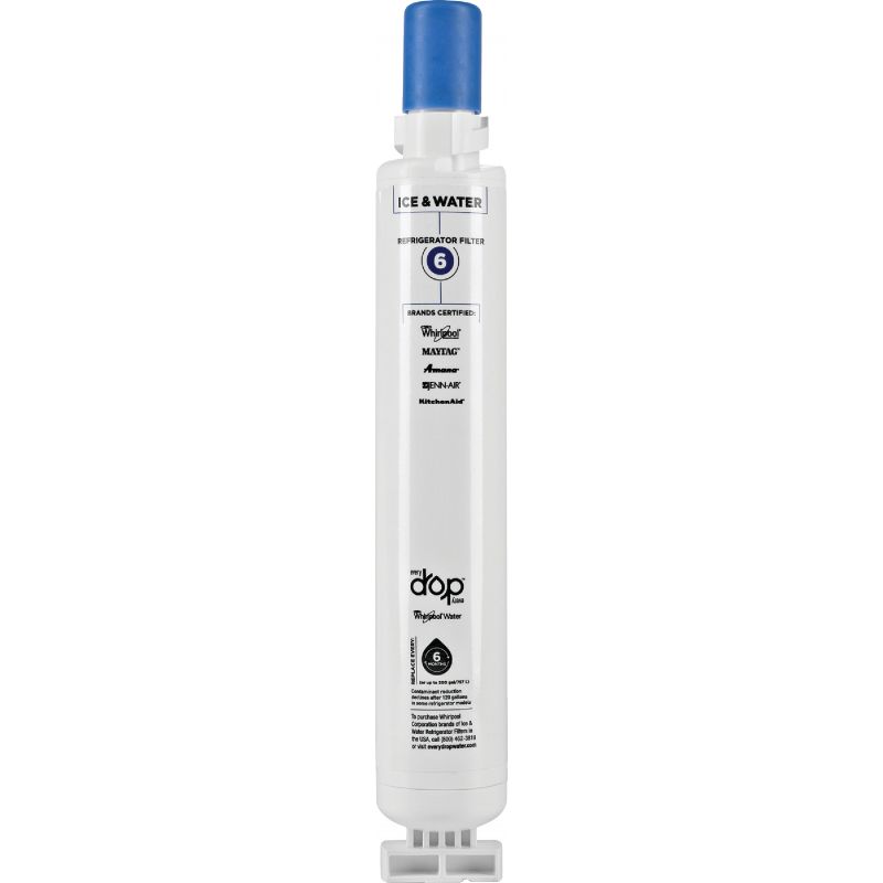 EveryDrop by Whirlpool Filter 6 Icemaker &amp; Refrigerator Water Filter Cartridge 1.5 In. H X 2.5 In. W. X 10.94 In. D.