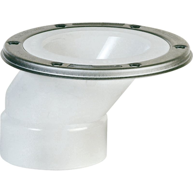 Sioux Chief PVC Offset Closet Flange With Swivel Ring 4&quot;x3&quot;
