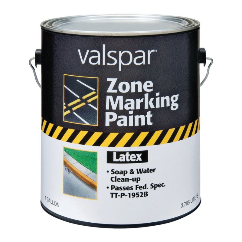 Valspar 07 Field and Zone Marking Paint, Flat, White, 1 gal, Pail White