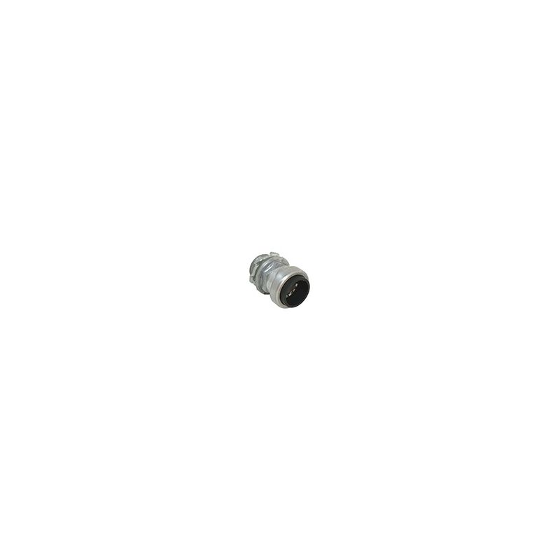 Southwire SIMPush 65071001 Conduit Box Connector, 1/2 in Push-In, 1.1 in OD, Metal, 1/PK