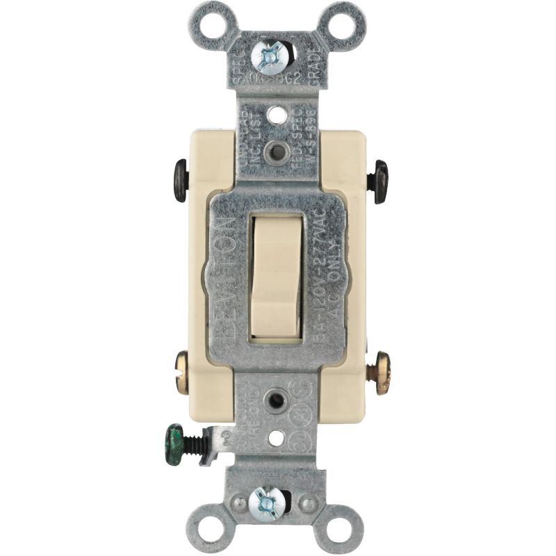 Leviton Grounded Quiet 4-Way Switch Ivory, 15A