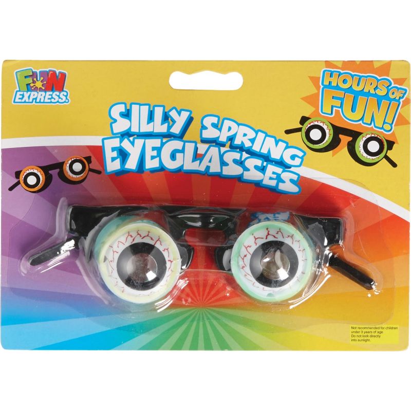 Fun Express Silly Spring Eyeglasses Black (Pack of 6)