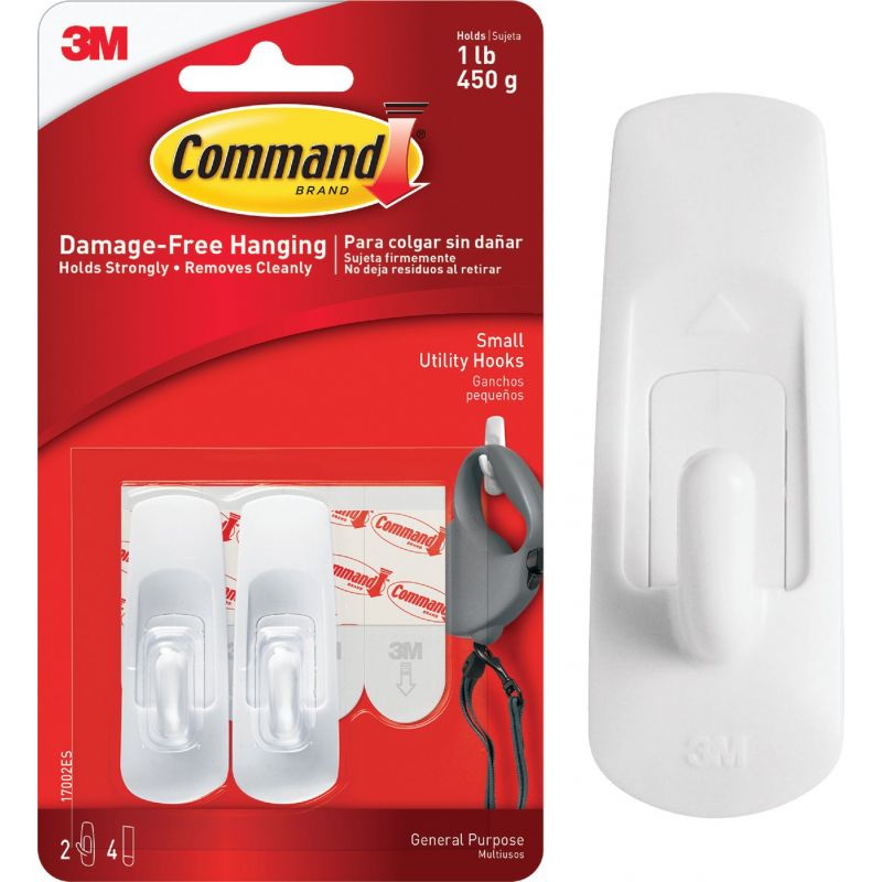 Command Utility Adhesive Hook White