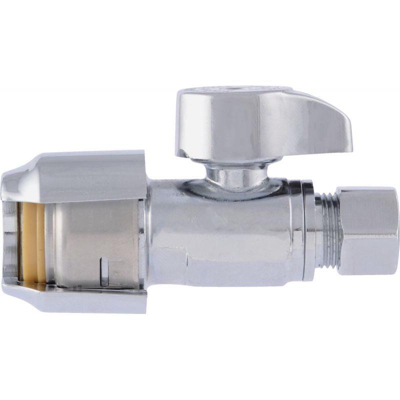 SharkBite Low Lead Brass Straight Stop Valve 1/2 In. X 3/8 In. Compression