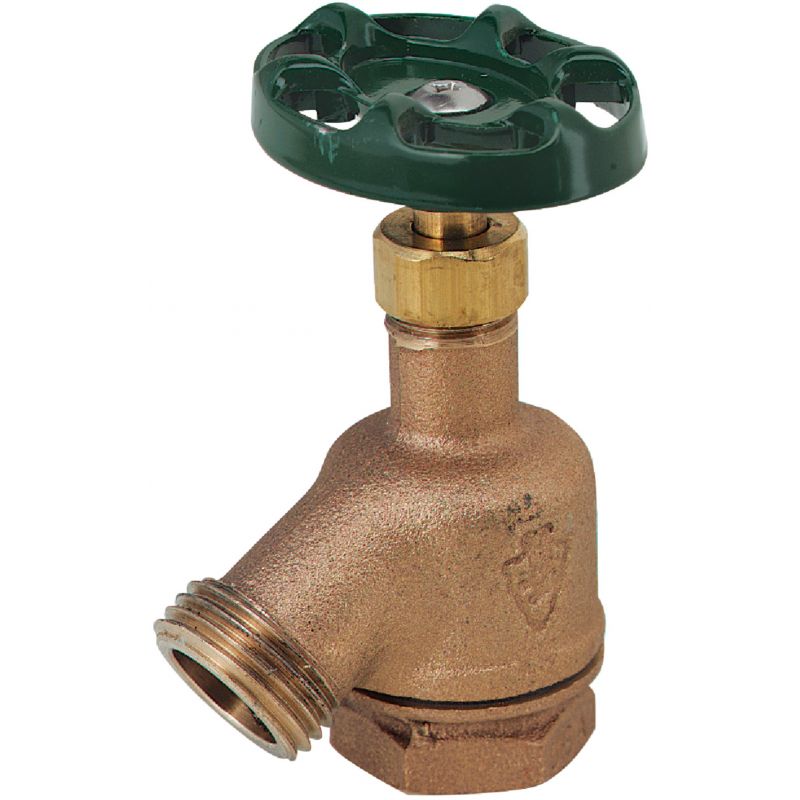 Arrowhead Brass 1/2 In. Or 3/4 In. FIP Garden Valve Bent Nose 1/2&quot; Or 3/4&quot; FIP Nested Threds X 3/4&quot; HT