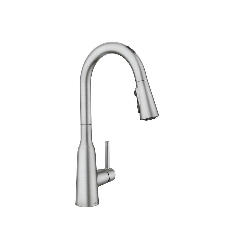 Moen Zyla Series 87272EVSRS Pulldown Kitchen Faucet, 1.5 gpm, 1-Faucet Handle, 3-Faucet Hole, Metal, Stainless Steel