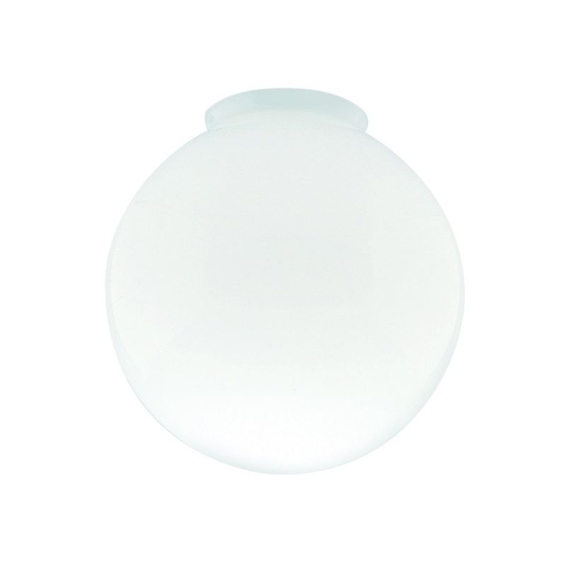 Westinghouse 8557100 Light Shade, 8 in Dia, Globe, Glass, White, Gloss White