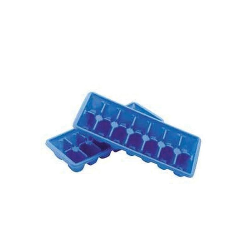 Rubbermaid FG8365RDPERI Ice Cube Tray, 16-Compartment, Blue, 10-1/2 in L, 4-1/4 in W, 1-3/4 in Thick Blue