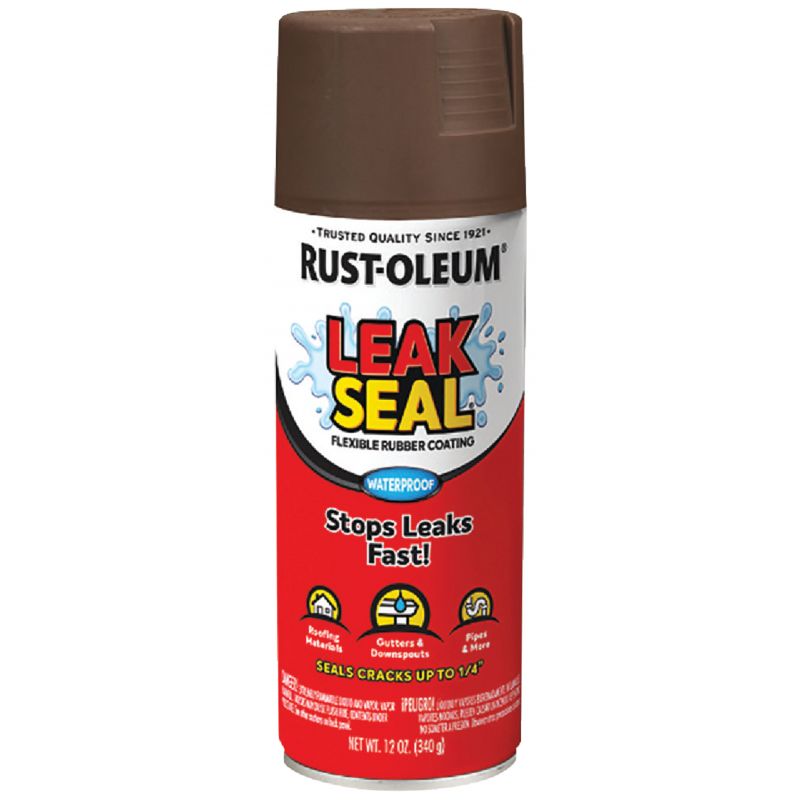 Rust-Oleum LeakSeal Flexible Rubber Coating Brown, 12 Oz.