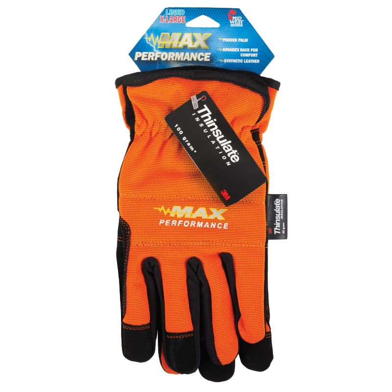 Midwest Gloves &amp; Gear Max Performance Winter Glove XL, Assorted
