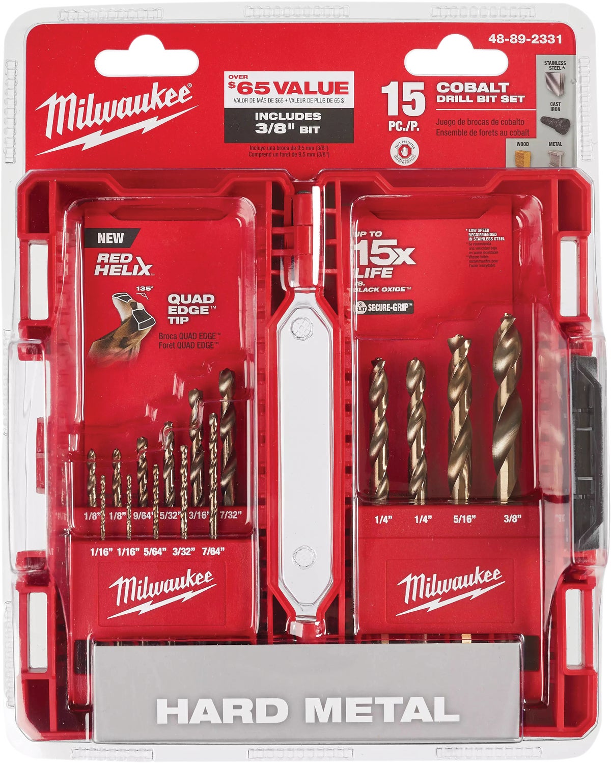 15 Piece for sale online Milwaukee Thunderbolt Black Oxide Drill Bit Set 