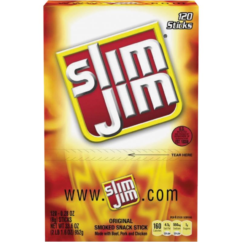 Slim Jim Pork, Chicken, &amp; Beef Stick (Pack of 120)