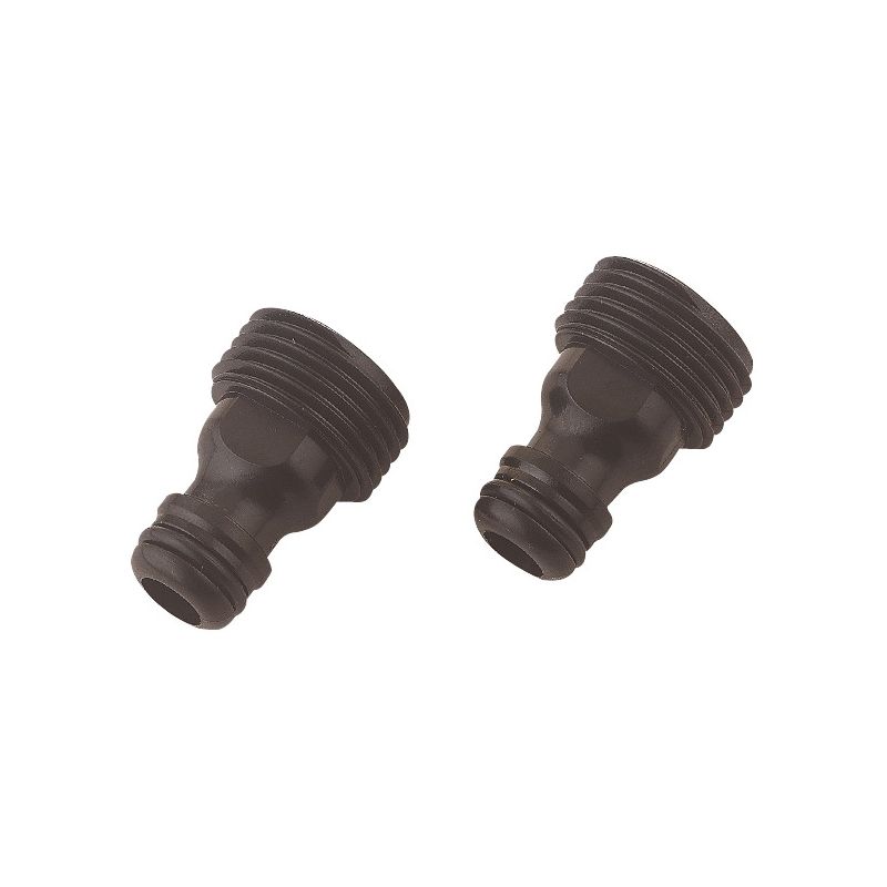 Landscapers Select GC545-2 Tap Adapter Male Thread, Male Thread, Plastic, Black, For: Quick Connector Black