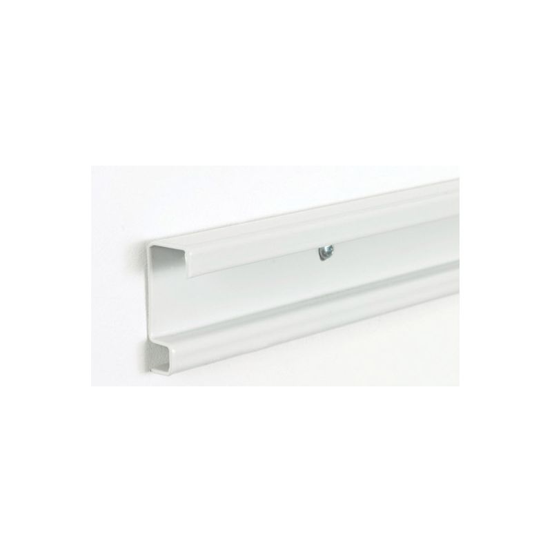 ClosetMaid 282600 Hang Track, 40 in W, 2 in H, Steel, Epoxy-Coated White