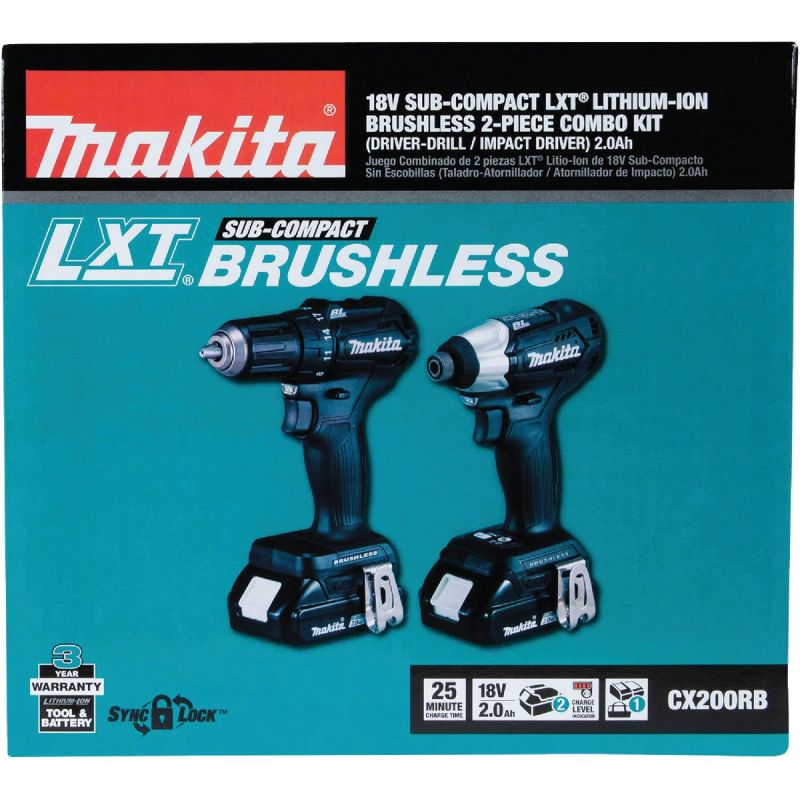Makita 18V LXT Li-Ion Brushless Drill &amp; Impact Cordless Tool Combo Kit