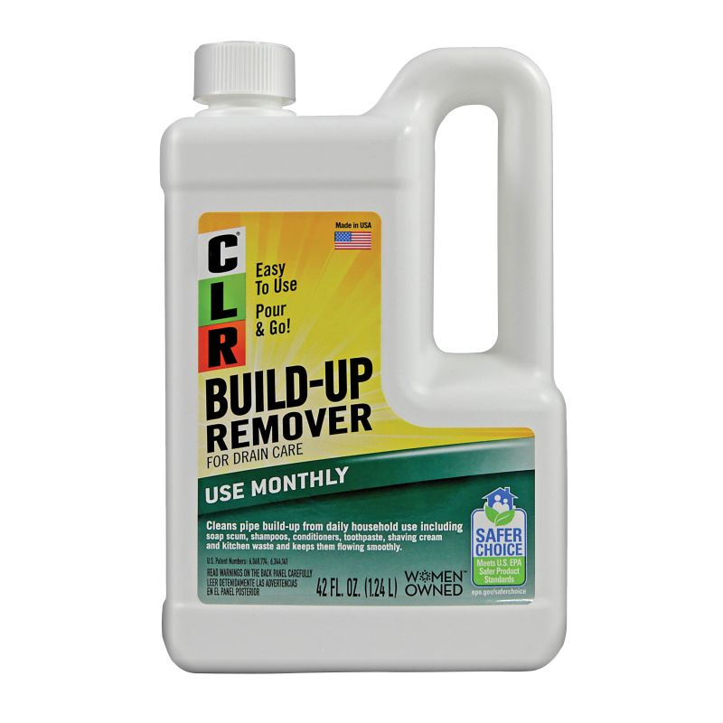 CLR CBR-6 Build-Up Remover, 42 oz, Liquid, Odorless, Light Blue Light Blue
