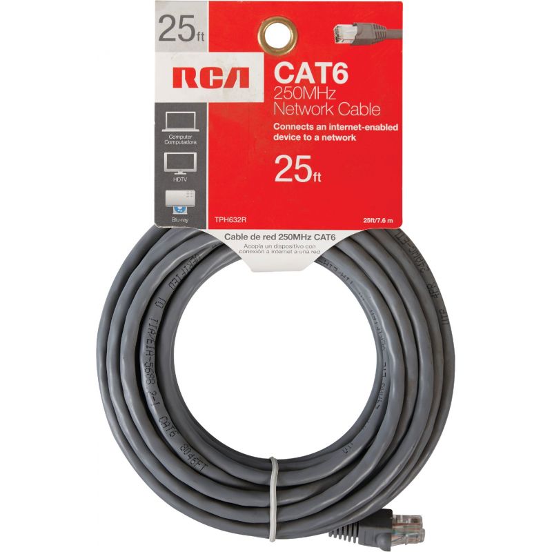 RCA CAT-6 Network Cable Gray