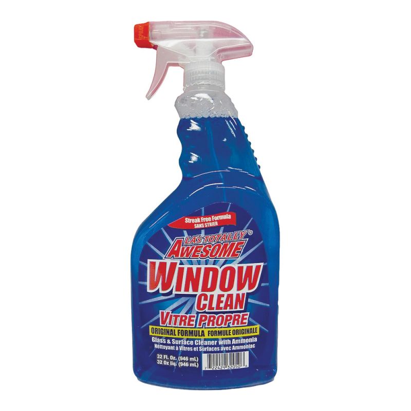 LA&#039;s TOTALLY AWESOME 223 Window Cleaner, 32 oz, Liquid, Ammonia, Blue Blue