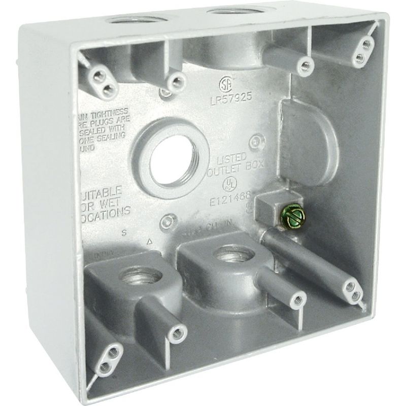 Bell Aluminum Weatherproof Outdoor Outlet Box White