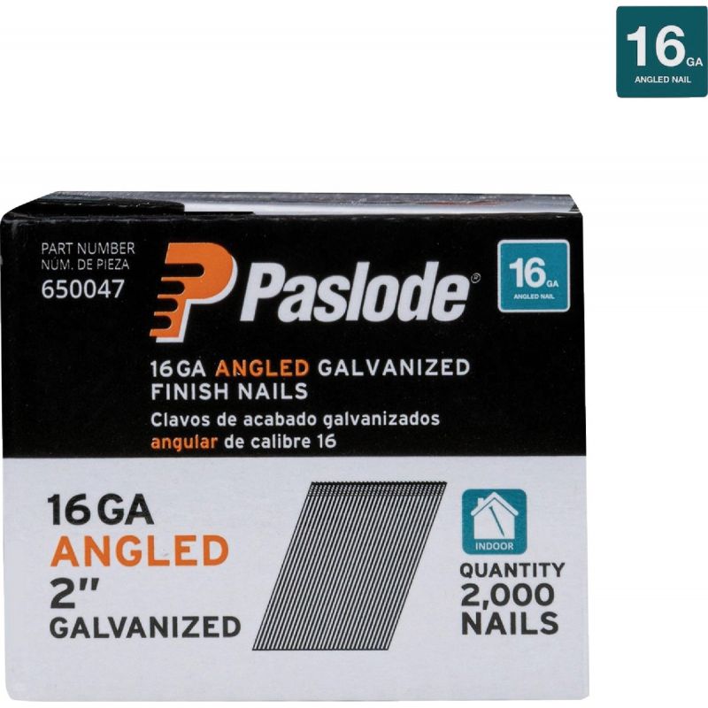 Paslode 16-Gauge 20 Degree Galvanized Finish Nails