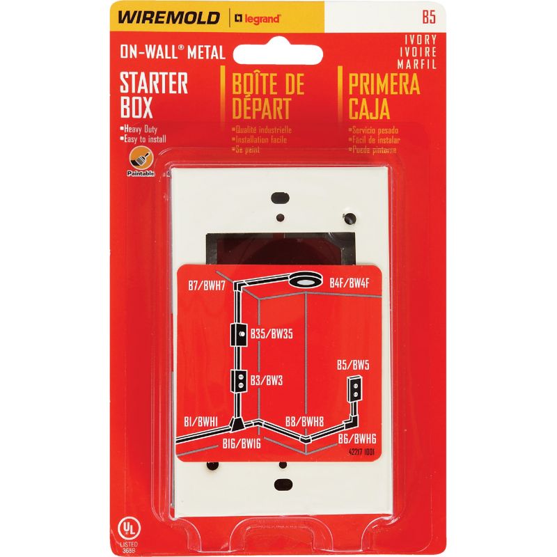 Wiremold Starter Box Ivory