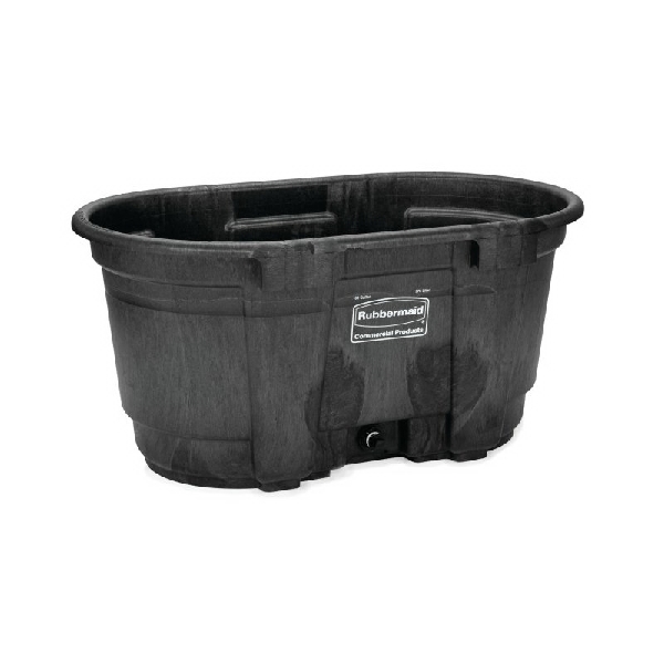 Rubbermaid FG424500BLA Stock Tank, 150 Gal Capacity, Plastic, Black