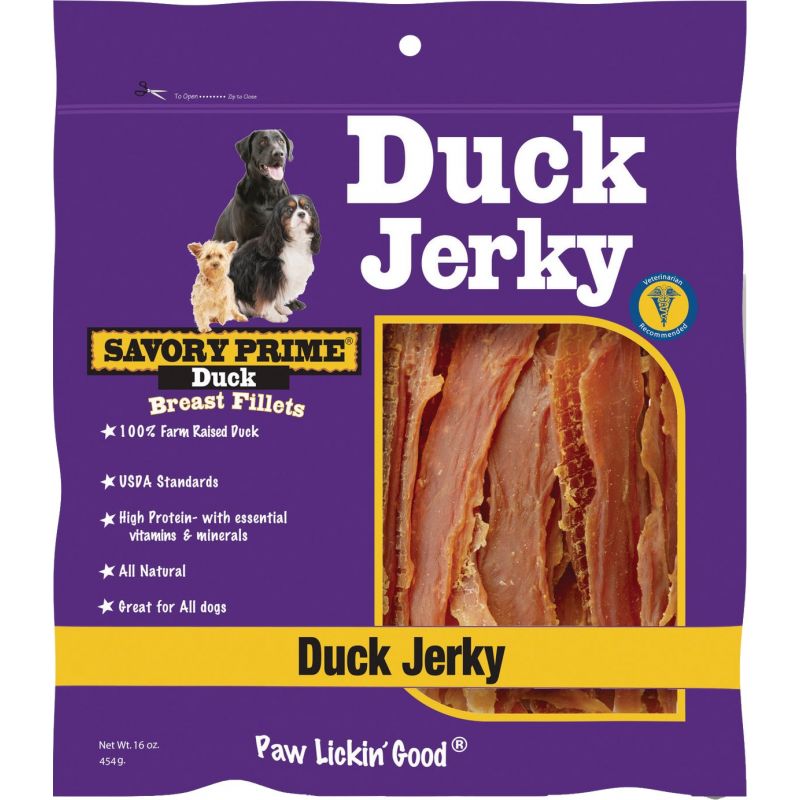 Savory Prime Duck Jerky Dog Treat 16 Oz.