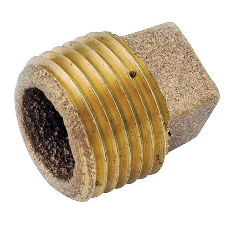 Anderson Metals 738109-32 Pipe Plug, 2 in, IPT, Cored Square Head, Brass Red