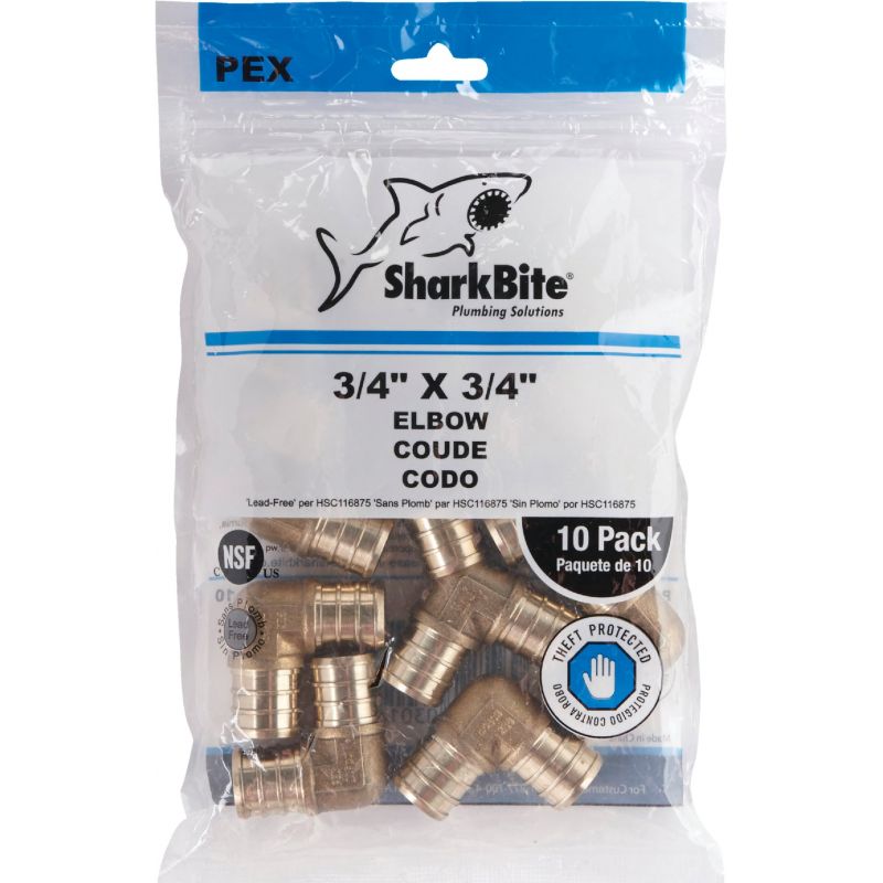 SharkBite Brass PEX Elbow 3/4 In. X 3/4 In. Barb