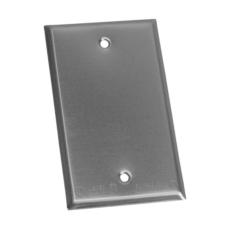 BWF 711-1 Cover, 4-9/16 in L, 2-13/16 in W, Steel, Gray, Powder-Coated Gray