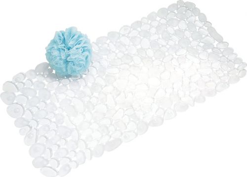 InterDesign Pebblz Square Shower Mat, Clear