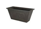 Landscapers Select PT-S049 Planter, 8.75 in H, 19 in W, 8 in D, Rectangle, Resin, Black, Metallic 0.328 Cu-ft, Black