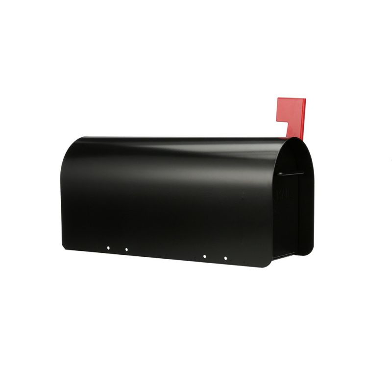 Gibraltar Mailboxes MB801B Mailbox, 1000 cu-in Capacity, Steel, Galvanized/Powder-Coated, 7.8 in W, 20.3 in D, 9.6 in H 1000 Cu-in, Black